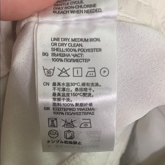 H&M High Waist Floral Print Cream Cropped Pants M - Picture 13 of 13